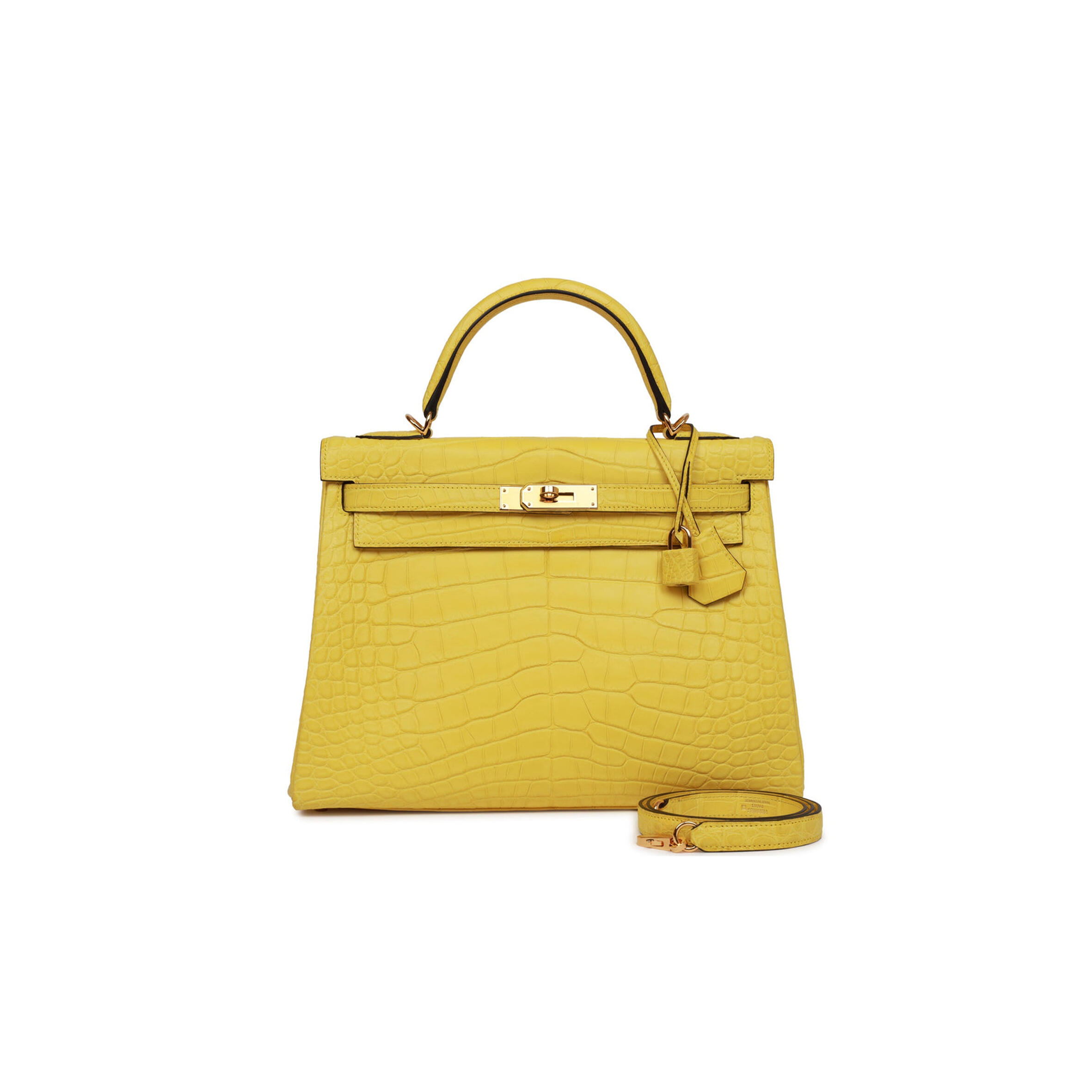 HERMES MASTER KELLY 32 MATTE NILE CROCODILE GOLD HARDWARE (32*23*10.5cm)
